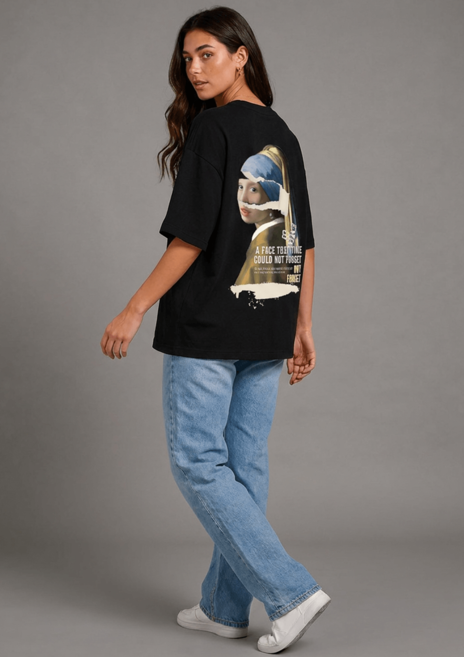 Women’s Printed Oversized  T-Shirt – NOT FORGET
