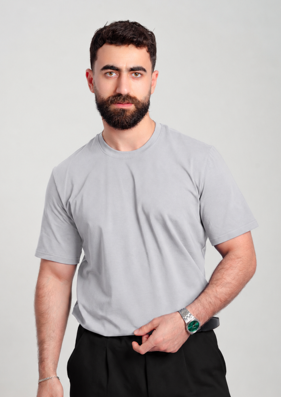 Men’s Regular Tee – Light Gray