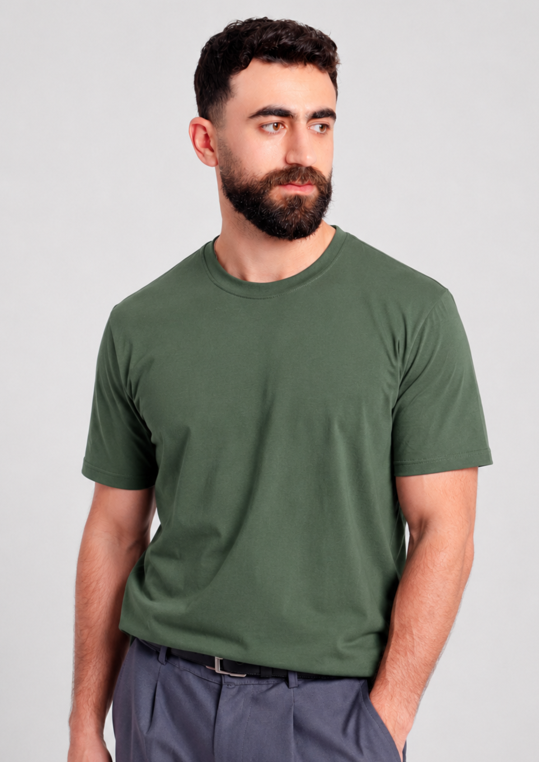 Men’s Regular Tee – Olive Green