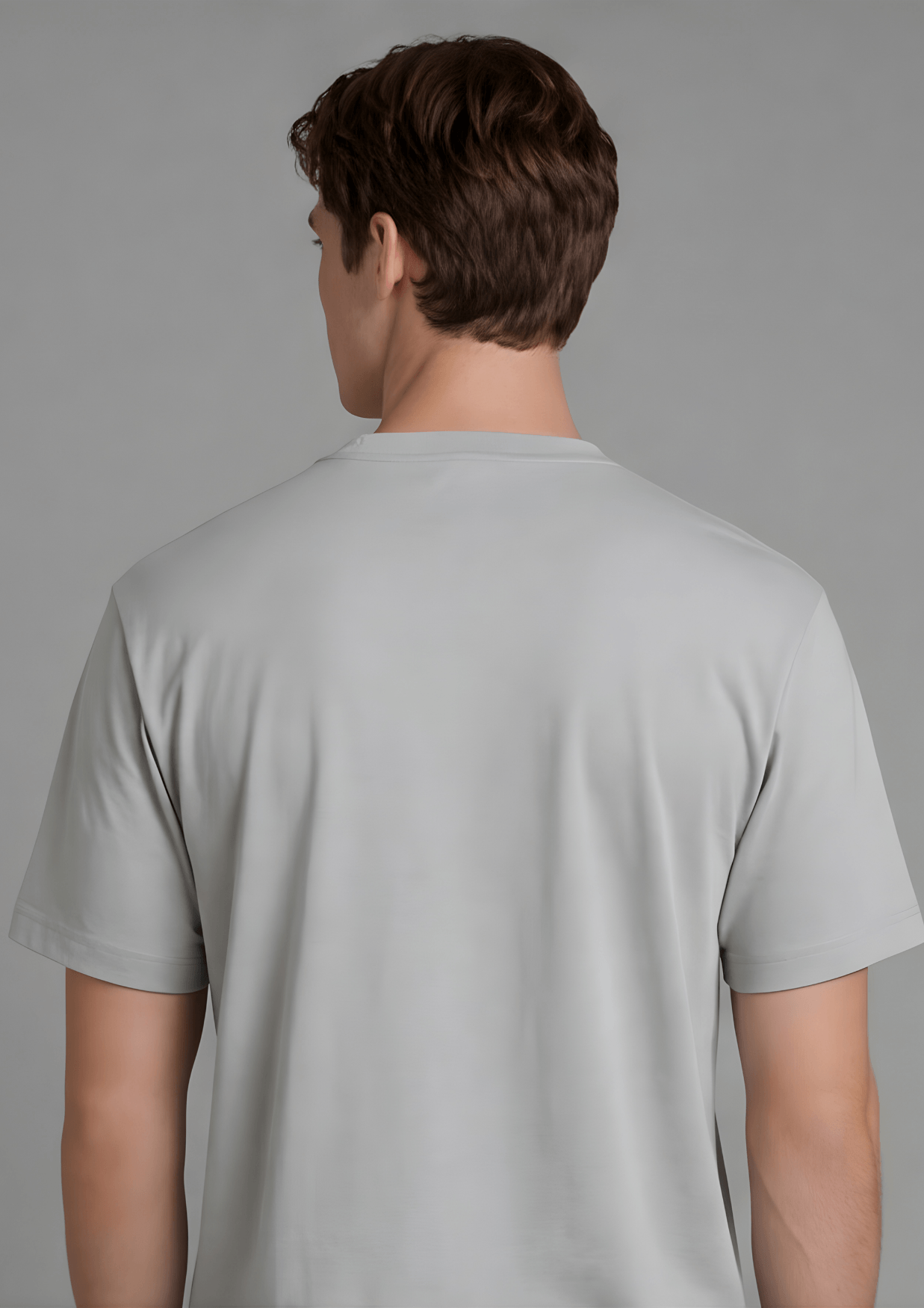 Men’s Essential Cotton Regural Fit T-Shirt – Light Grey