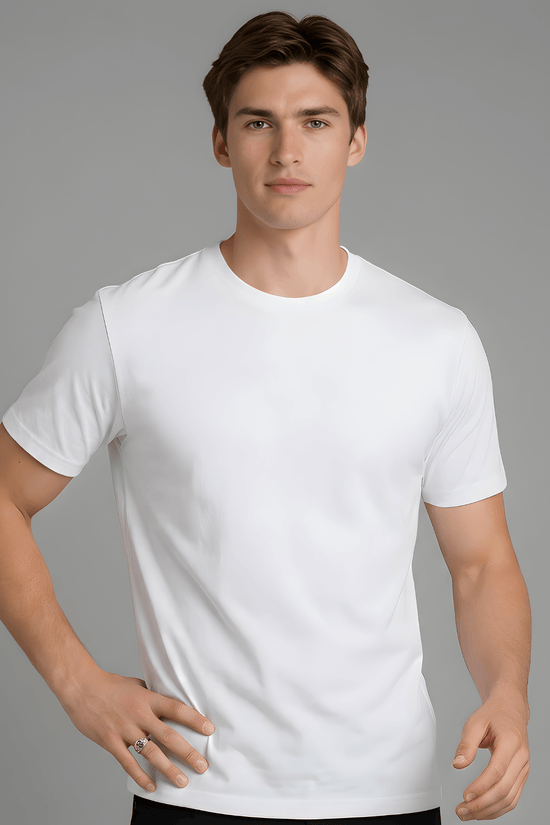 Men’s Essential Cotton Regural Fit T-Shirt – White
