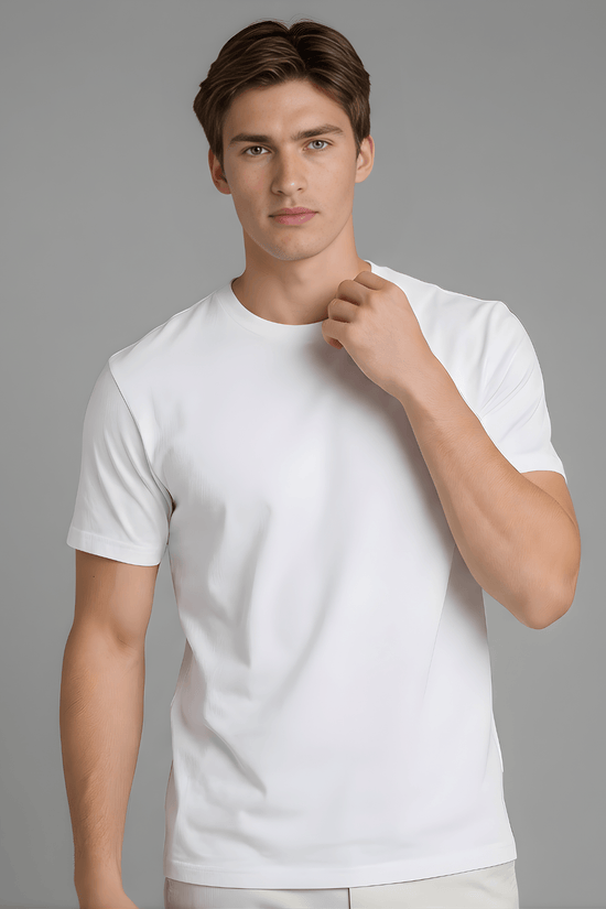 Men’s Essential Cotton Regural Fit T-Shirt – White