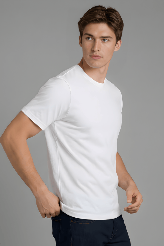 Men’s Essential Cotton Regural Fit T-Shirt – White
