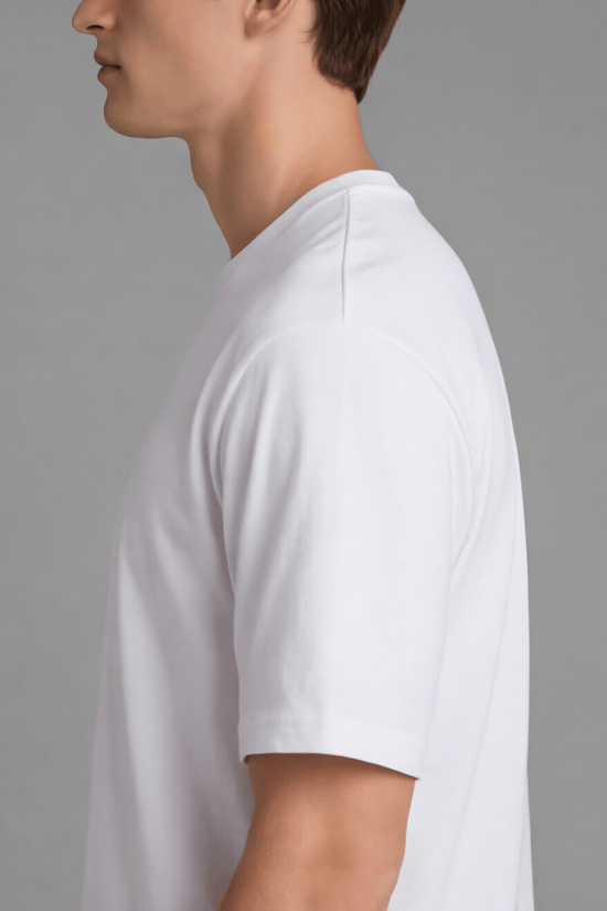 Men’s Essential Cotton Regural Fit T-Shirt – White