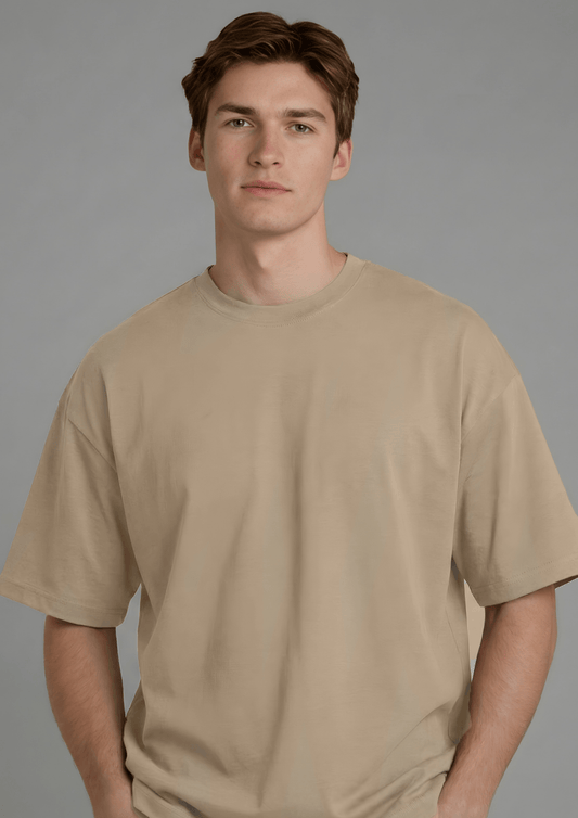 Men’s Oversized Essential T-Shirt – Beige