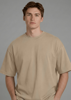Men’s Oversized Essential T-Shirt – Beige