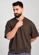 Men’s Oversized Tee – Dark Brown