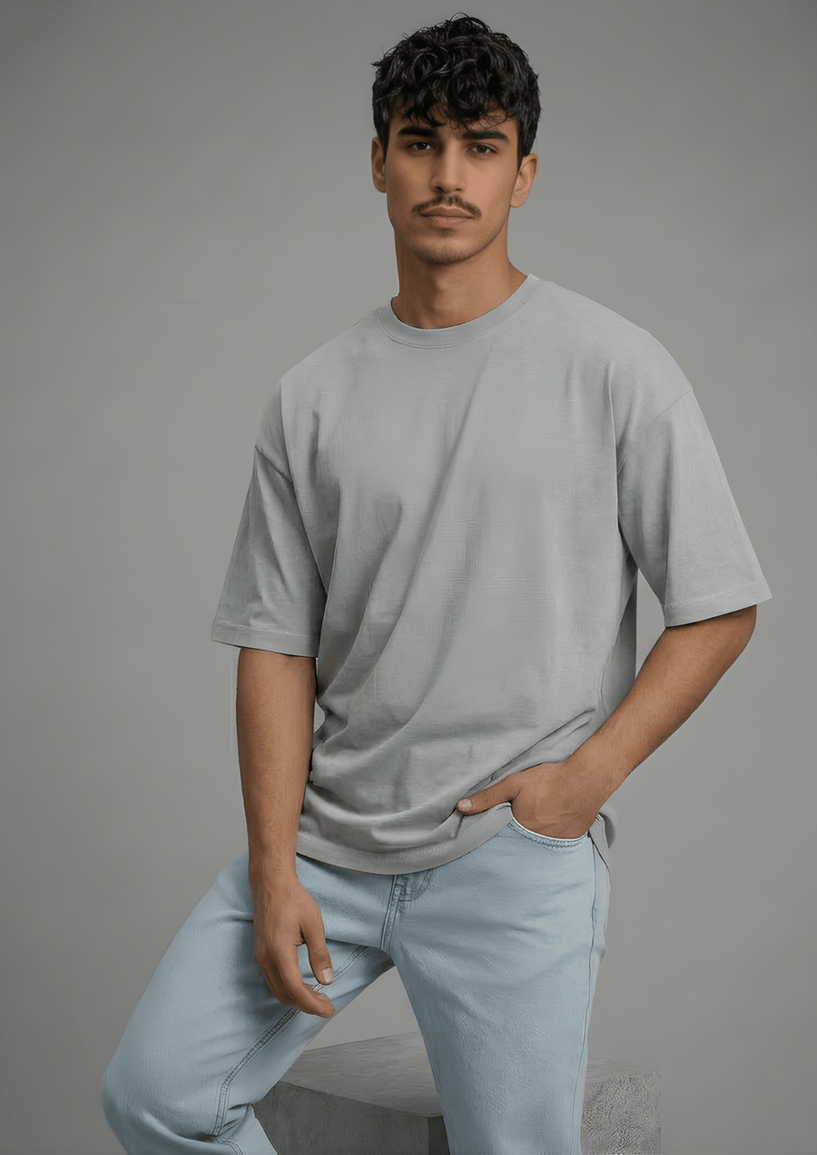 Men’s Oversized Essential T-Shirt – Light Grey