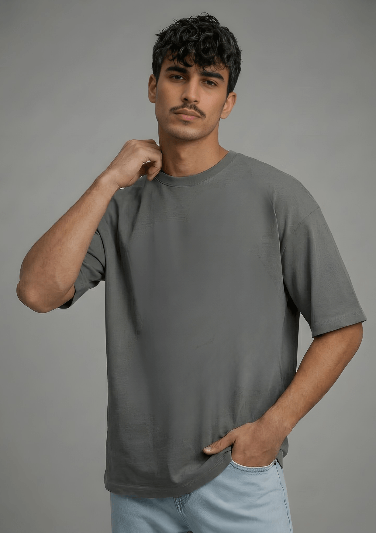 Men’s Oversized Essential T-Shirt – Dark Grey