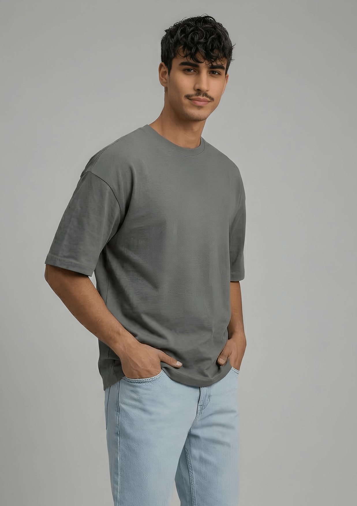 Men’s Oversized Essential T-Shirt – Dark Grey