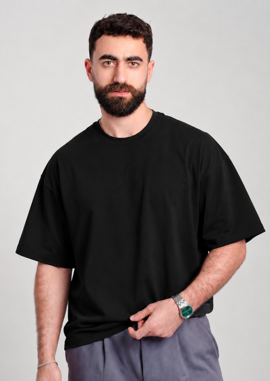 Men’s Oversized Tee – Black