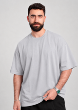 Men’s Oversized Tee – Light Gray