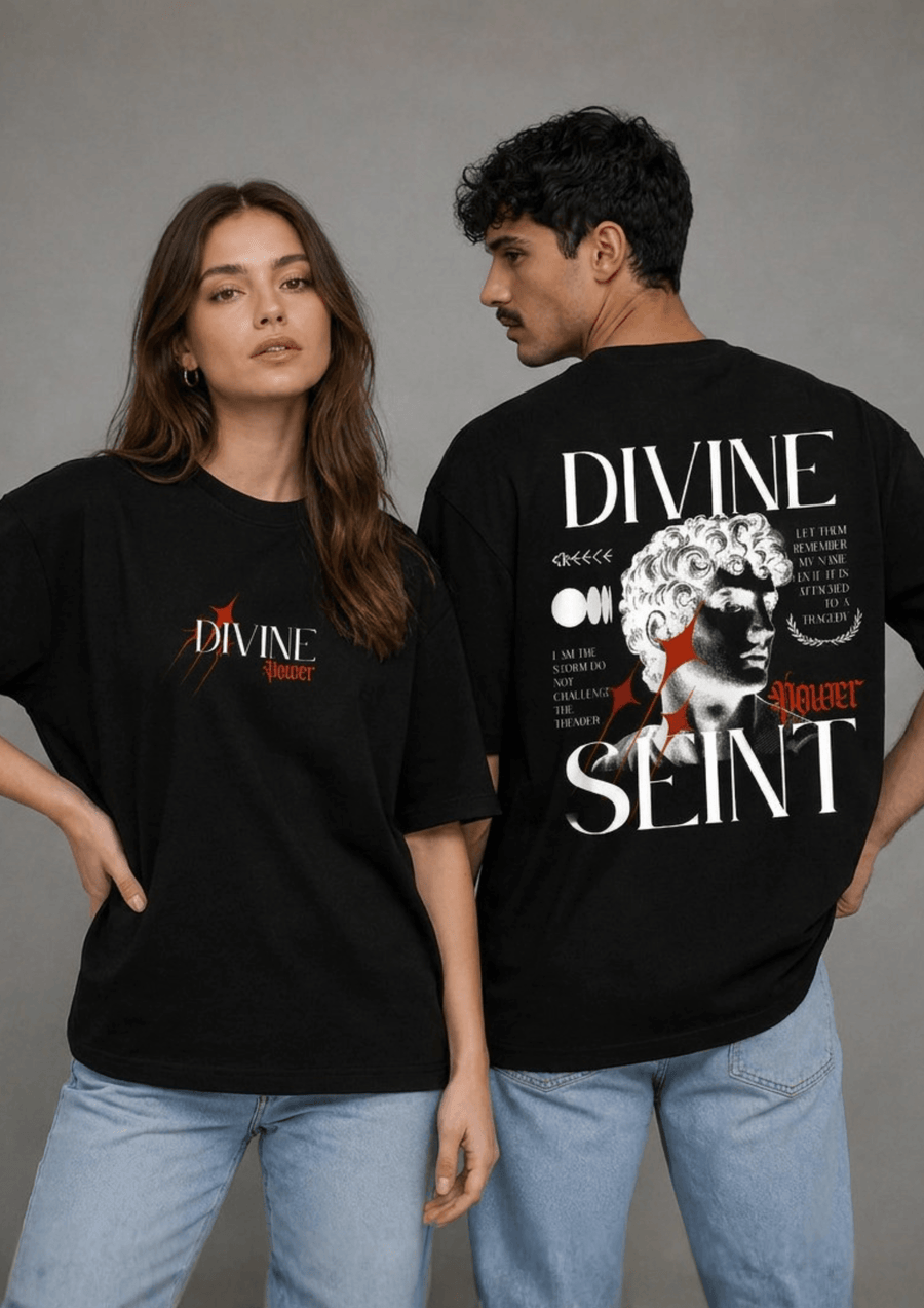 Unisex Printed Oversized  T-Shirt – DIVINE SEINT
