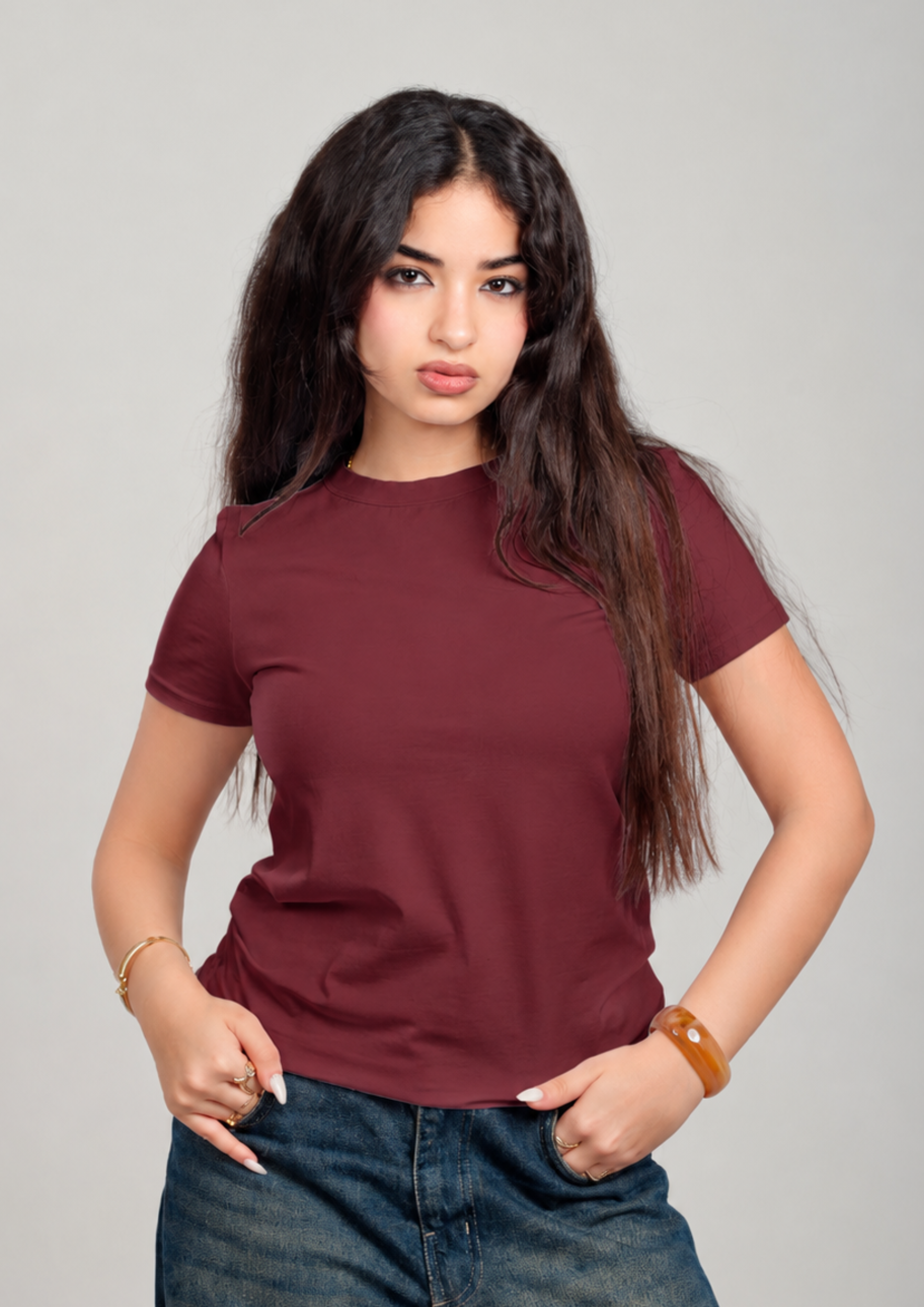 Women’s Regular Tee – Burgundy