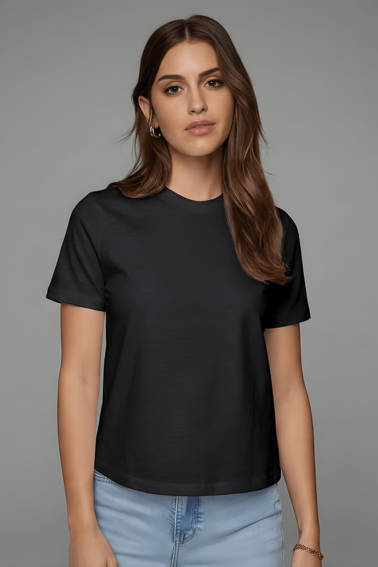 Women’s Essential Cotton Regural Fit  T-Shirt – Black