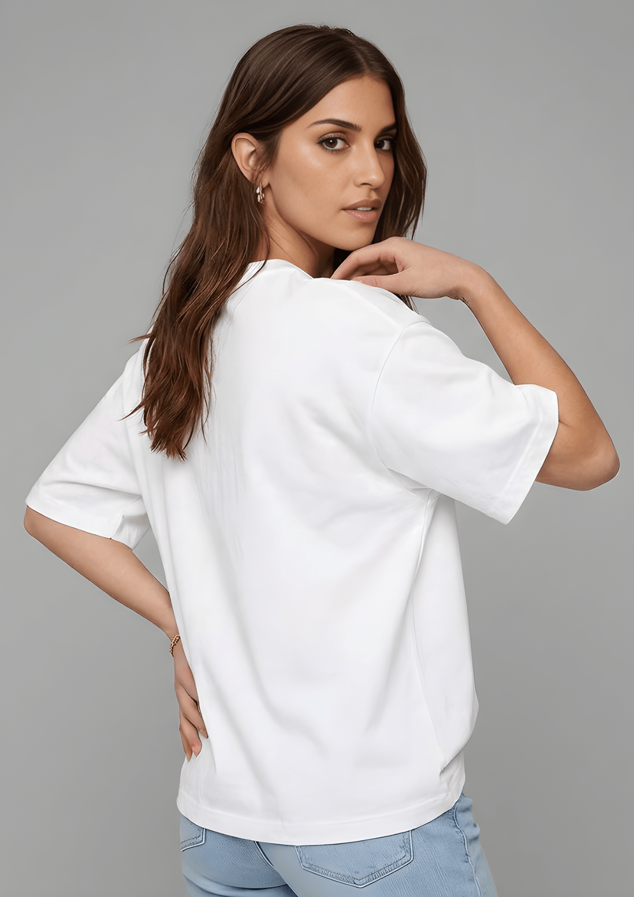 Women’s Oversized Cotton Essential T-Shirt – White