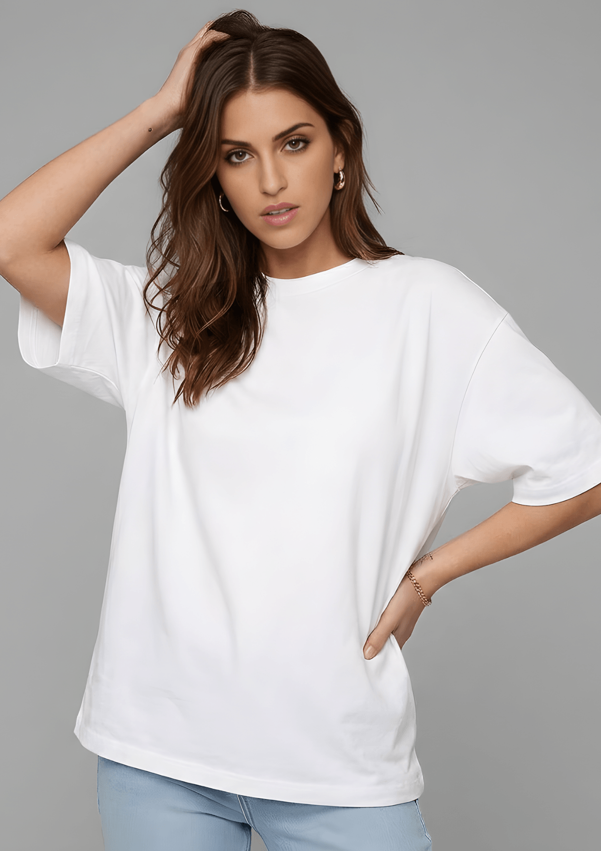 Women’s Oversized Cotton Essential T-Shirt – White